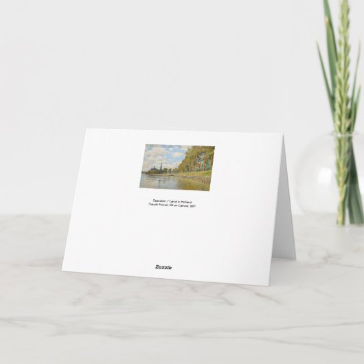 Claude Monet - Zaandam Karte (Rückseite)