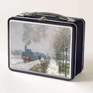 Claude Monet - Zug im Schnee / Die Lokomotive Metall Brotdose