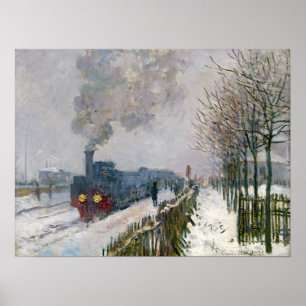 Claude Monet - Zug im Schnee / Die Lokomotive Poster