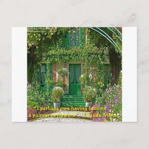 Claude Monet Zuhause & Quote - Karten und T-Shirts