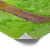 Claude Monet Zwei Bäume auf der Wiese Poster (Ecke)