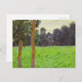Claude Monet Zwei Bäume auf der Wiese Postkarte (Vorne/Hinten)