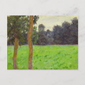 Claude Monet Zwei Bäume auf der Wiese Postkarte (Vorderseite)