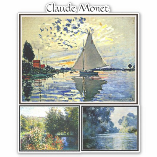 Claude Monets berühmte Bilder Aufkleber (Vorderseite)