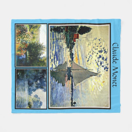 Claude Monets berühmte Bilder Fleecedecke (Vorderseite (Horizontal))