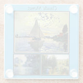 Claude Monets berühmte Bilder Glasuntersetzer (Rückseite)