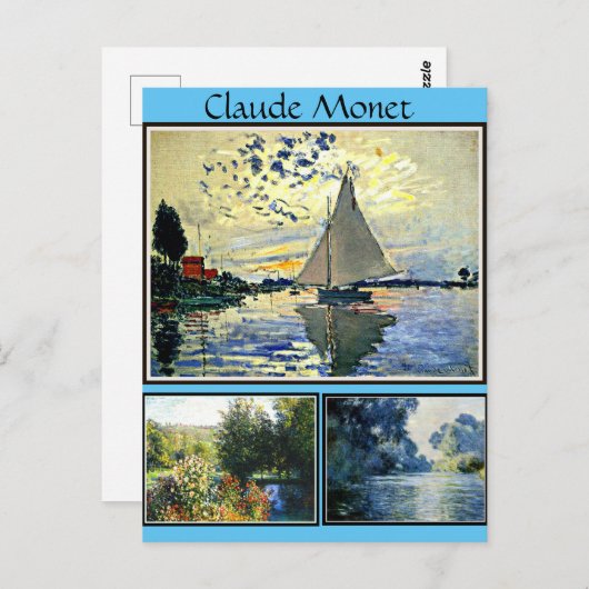 Claude Monets berühmte Bilder Postkarte (Vorne/Hinten)