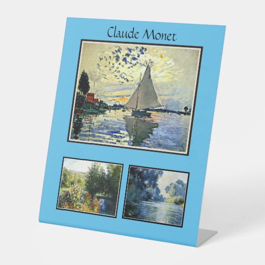 Claude Monets berühmte Bilder Sockelschild (Vorderseite)