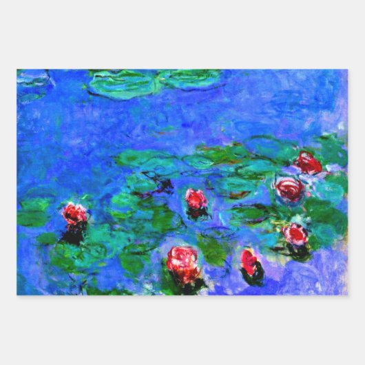 Claude Monets berühmte Wasserlilien Geschenkpapier Set (Vorderseite 3)