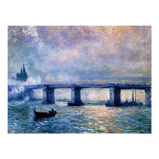 Claude Monets Charing Cross Bridge (1903) Poster (Vorderseite)