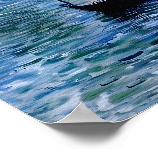 Claude Monets Charing Cross Bridge (1903) Poster (Ecke)