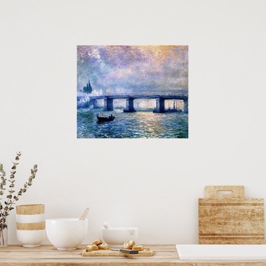 Claude Monets Charing Cross Bridge (1903) Poster (Küche)