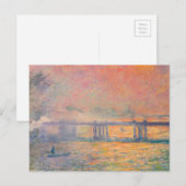 Claude Monets Charing Cross Bridge Postkarte (Vorne/Hinten)