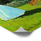 Claude Monets, Dame im Garten, Poster (Ecke)