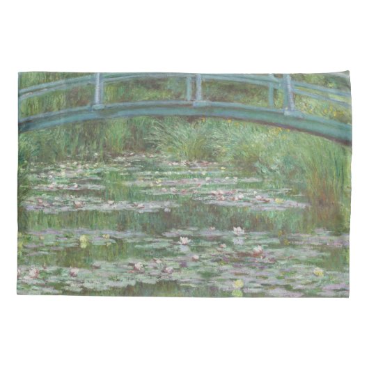 Claude Monets der japanische Steg Kissenbezug (Rückseite)