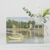 Claude Monets Die Argenteuil-Brücke (1874) Einladung (Stehend Vorderseite)