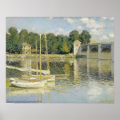 Claude Monets Die Argenteuil-Brücke (1874) Poster (Vorne)