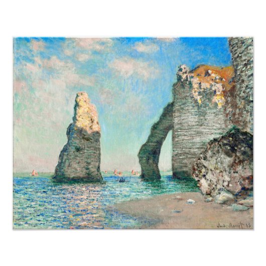 Claude Monets Die Klippen bei Étretat Fotodruck (Vorne)