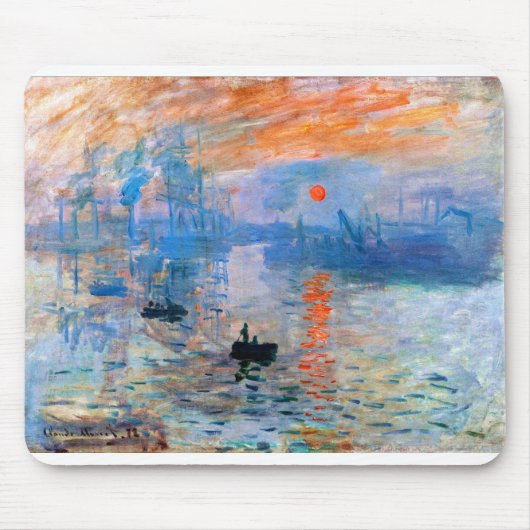 Claude Monets Eindruck, Sonnenaufgang (1872) Mousepad (Vorne)