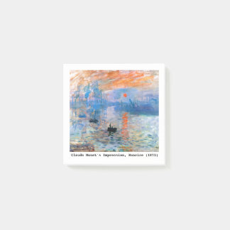 Claude Monets Eindruck, Sonnenaufgang (1872) Post-it Klebezettel