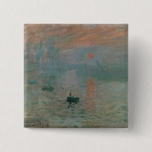 Claude Monets Eindruck Sonnenaufgang (Soleil Levan Button