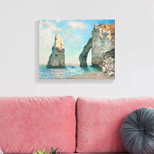 Claude Monets Étretat Cliffs Leinwanddruck (Insitu (Wohnzimmer))