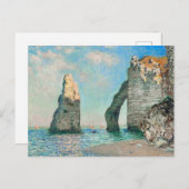 Claude Monets Étretat Cliffs Postkarte (Vorne/Hinten)