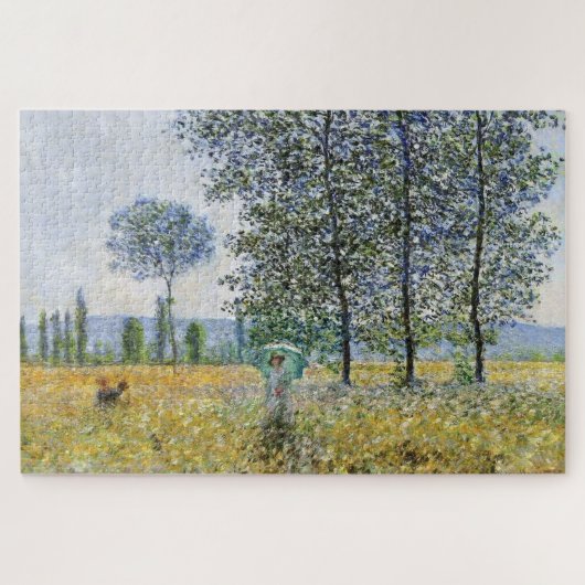 Claude Monets Felder im Frühling Puzzle (Horizontal)