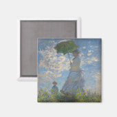 Claude Monets Frau mit Sonnenschirm (Der Spazierga Magnet (Vorderseite/Rückseite)