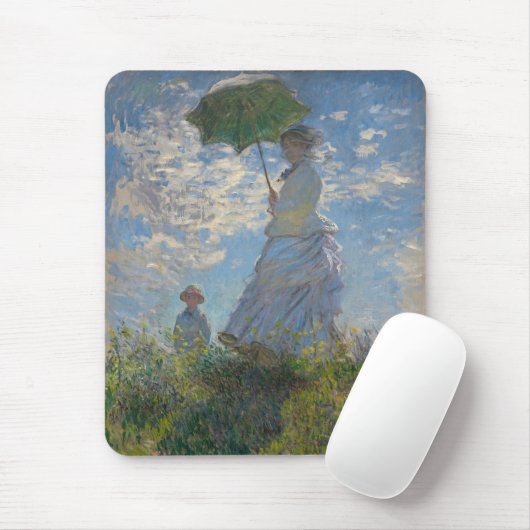 Claude Monets Frau mit Sonnenschirm (Der Spazierga Mousepad (Mit Mouse)