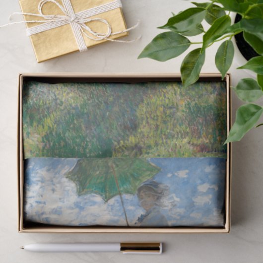 Claude Monets Frau mit Sonnenschirm Seidenpapier (Geschenk)