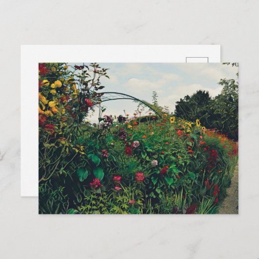 Claude Monets Garten Postkarte (Vorne/Hinten)