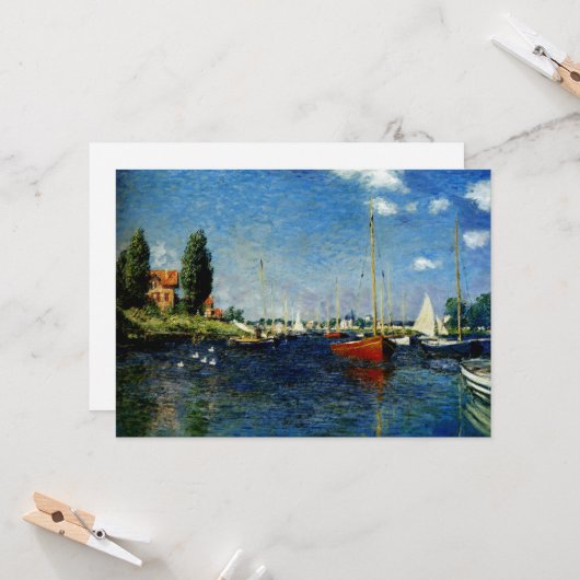 Claude Monets Gemälde, Argenteuil Karte (Vorderseite/Rückseite Beispiel)