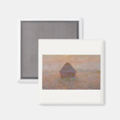 Claude Monets Grainstack, Sun in the Mist (1891) Magnet (Vorderseite/Rückseite)