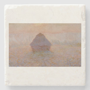 Claude Monets Grainstack, Sun in the Mist (1891) Steinuntersetzer
