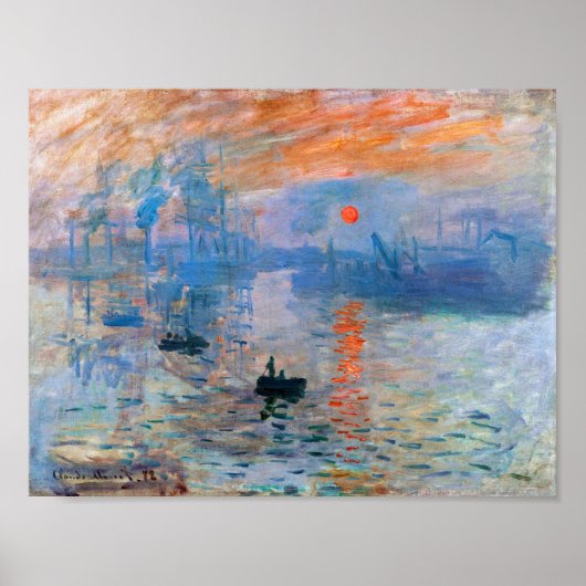 Claude Monets Impression, Sonnenaufgang (1872 Poster (Vorne)