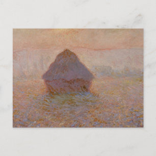 Claude Monets Kornfeld, Sonne im Nebel (1891) Postkarte