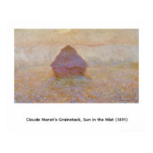 Claude Monets Kornstadel, Sonne im Nebel (1891) 