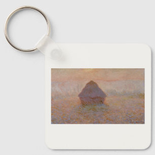 Claude Monets Kornstapel, Sonne im Nebel (1891) Schlüsselanhänger