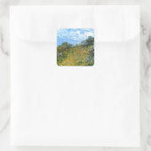 Claude Monets Kunstwerk, Frühling, Quadratischer Aufkleber (Tasche)