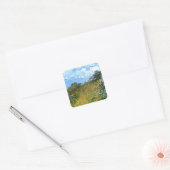 Claude Monets Kunstwerk, Frühling, Quadratischer Aufkleber (Umschlag)