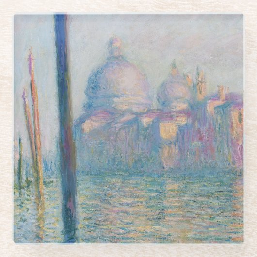 Claude Monets Le Grand Canal Glasuntersetzer (Vorderseite)