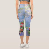Claude Monets Lilies Capri Leggings (Rückseite)