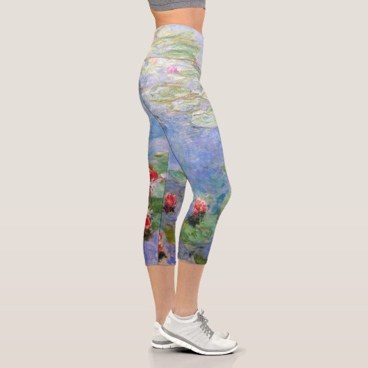 Claude Monets Lilies Capri Leggings (Rechts)