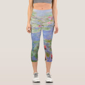 Claude Monets Lilies Capri Leggings (Vorderseite)