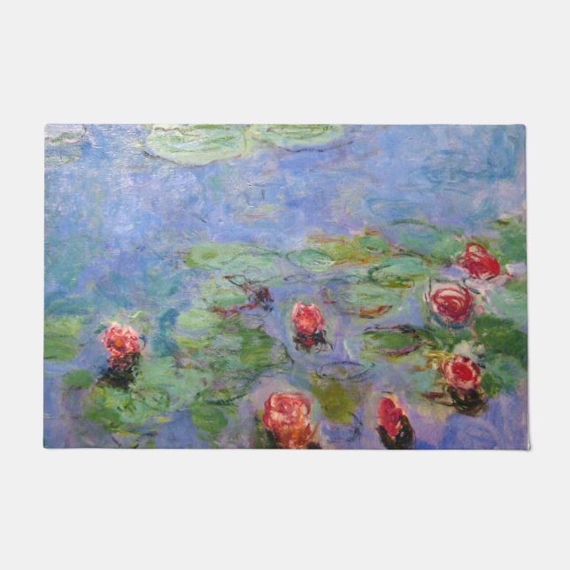 Claude Monets Lilies Fußmatte (Vorderseite)