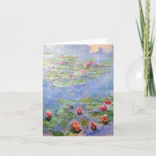 Claude Monets Lilies Karte (Vorderseite)