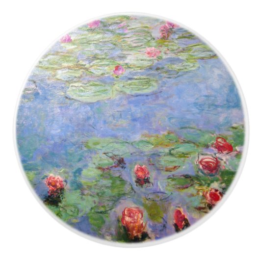 Claude Monets Lilies Keramikknauf (Vorderseite)