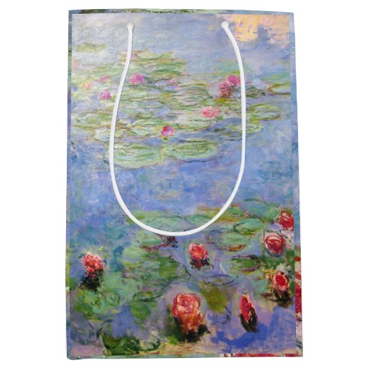 Claude Monets Lilies Mittlere Geschenktüte (Vorderseite)