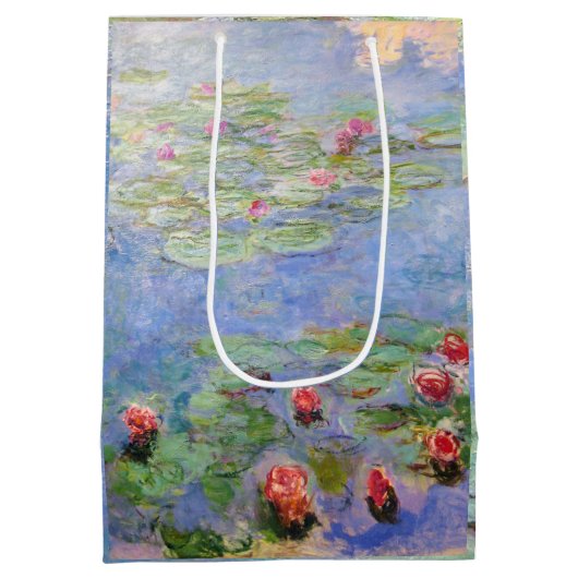 Claude Monets Lilies Mittlere Geschenktüte (Rückseite)